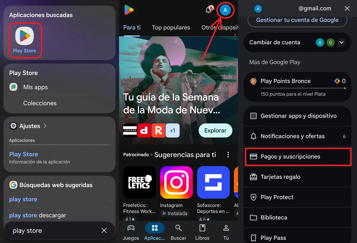 paso 1 para desactivar la verificacion de compras en Play Store