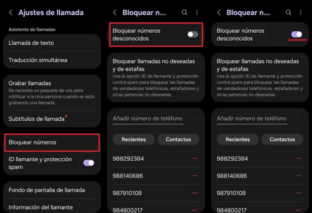 paso 2 para bloquear llamadas desconocidas en Android