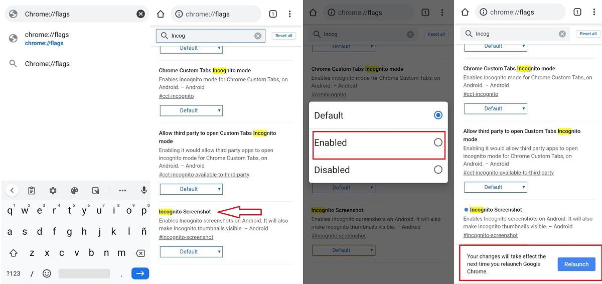 pasos captura pantalla chrome incognito