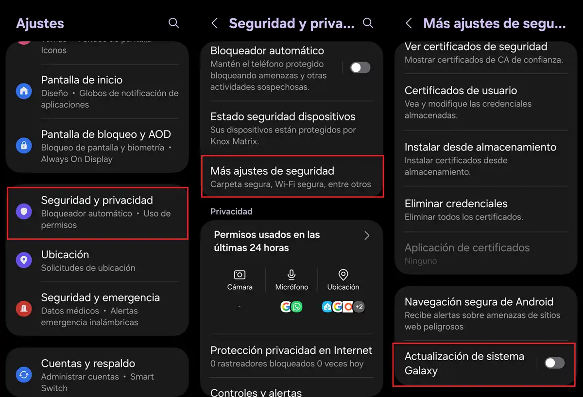pasos para desactivar las actualizaciones automaticas de Samsung