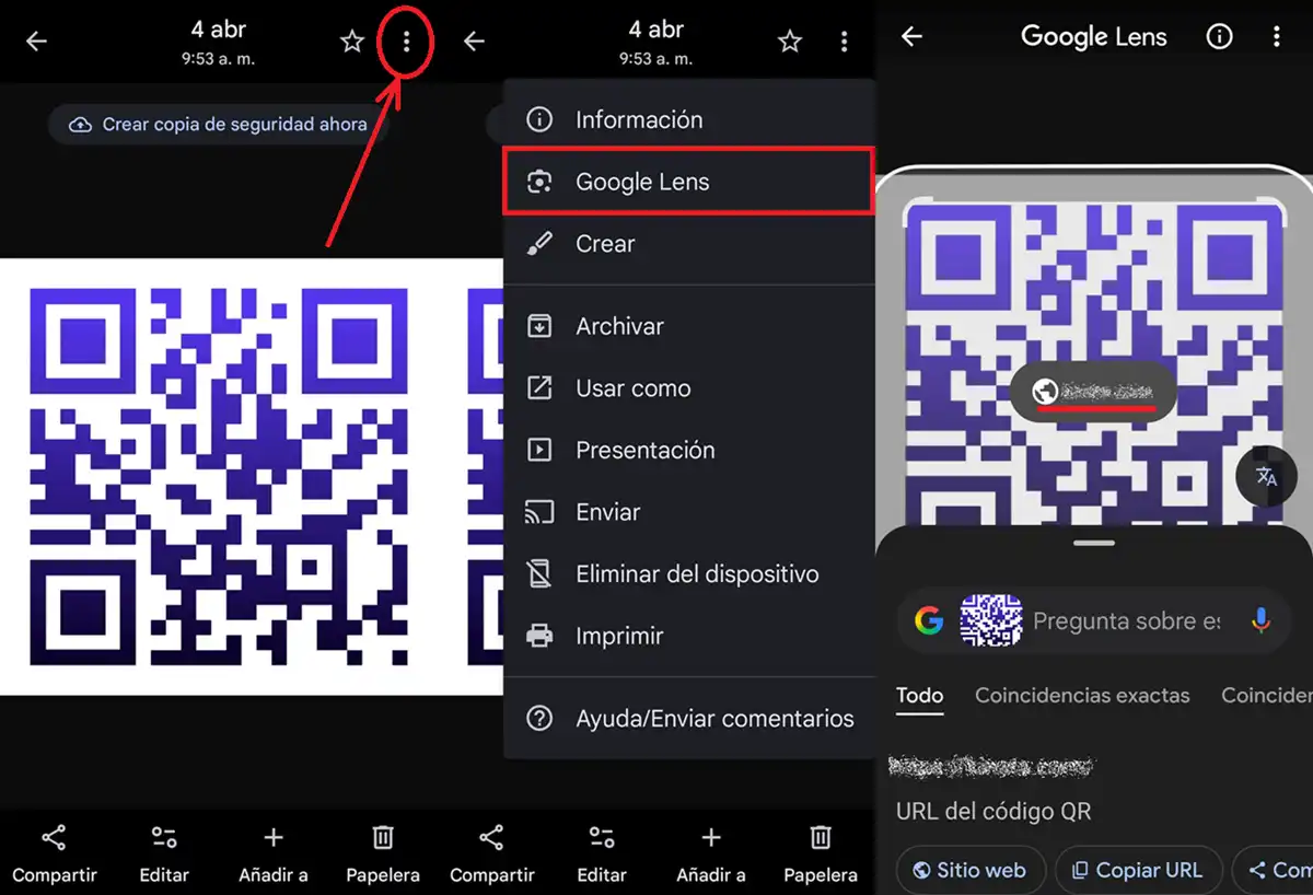 pasos para escanear un codigo QR que tienes en tu propio movil
