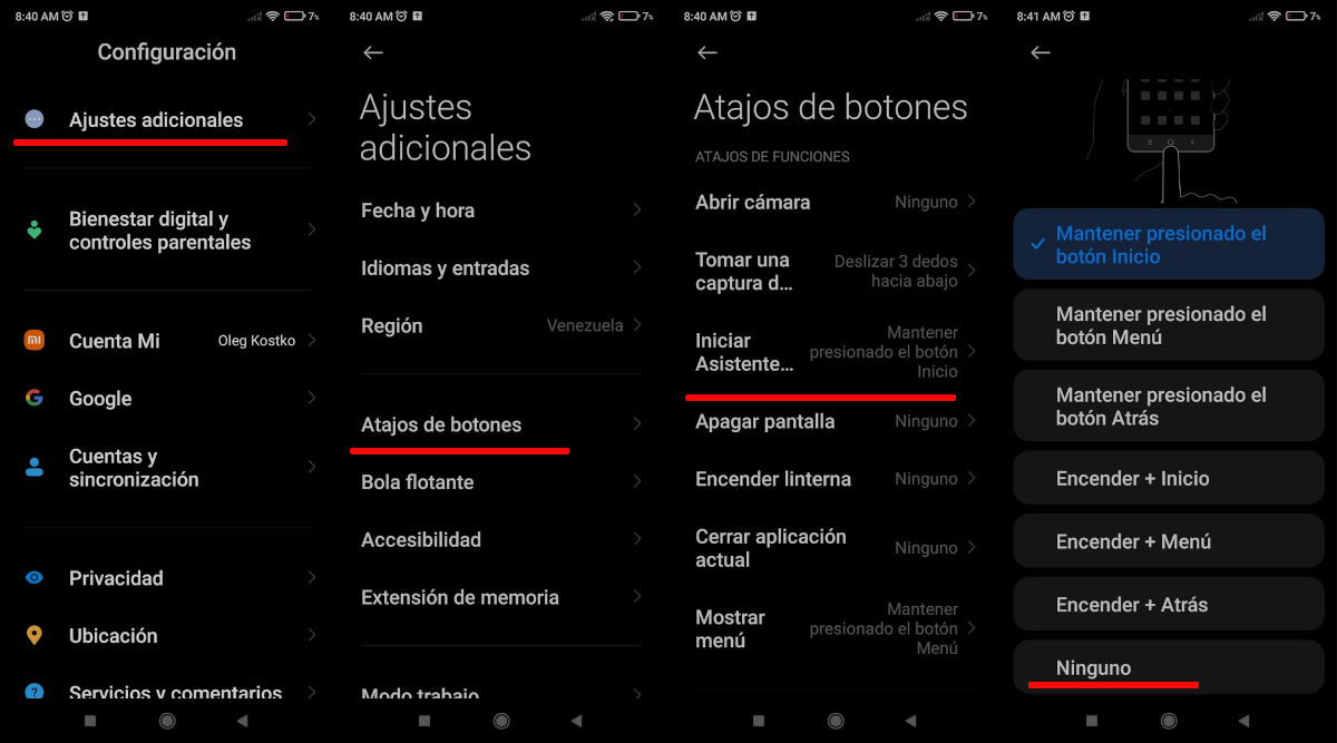 pasos para evitar que el botón de encendido de tu Xiaomi te redirija al Asistente de Google