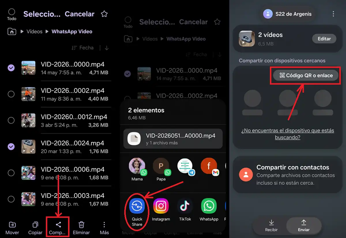 pasos para generar codigo qr en android de archivo a enviar a iphone