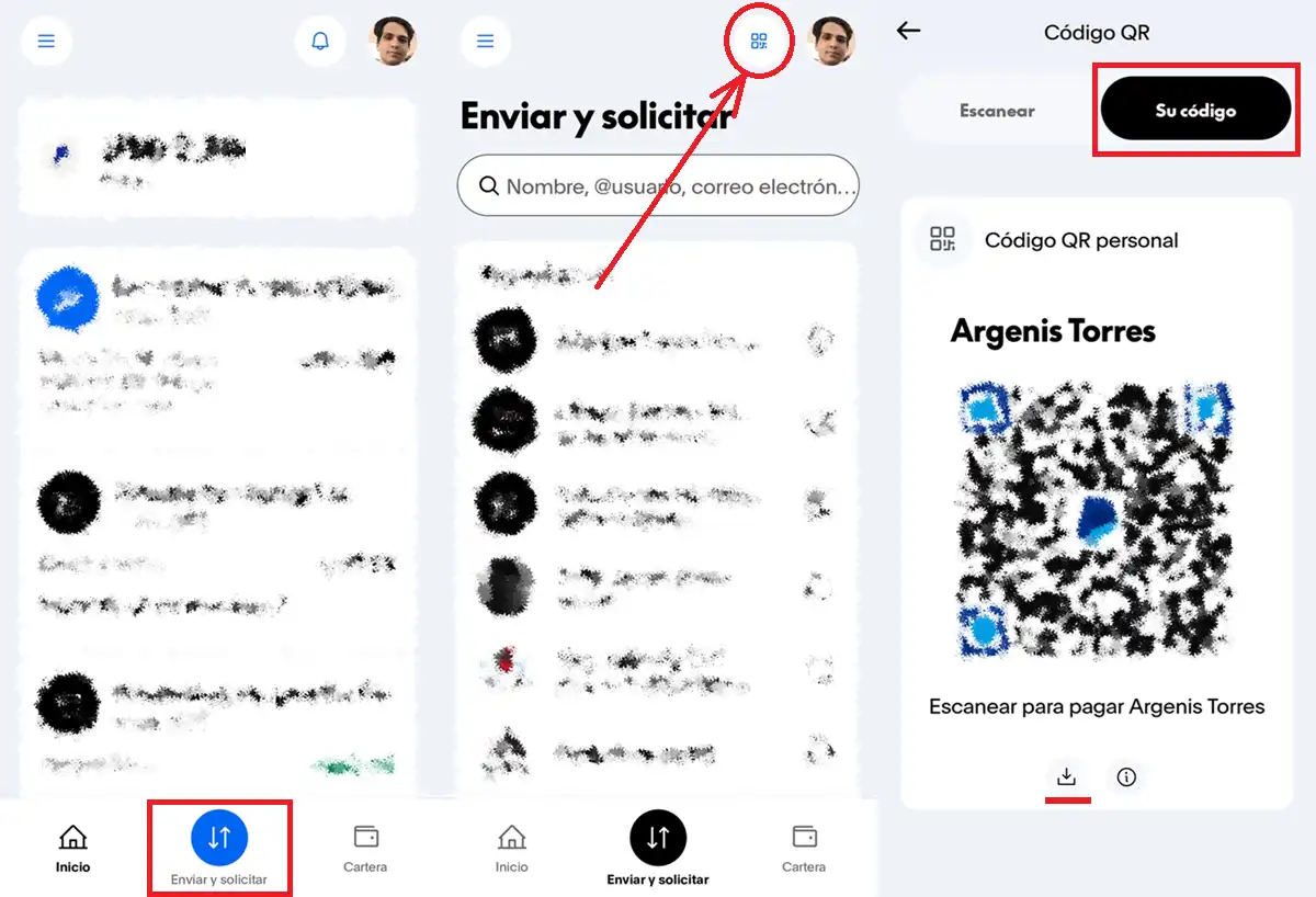 pasos para generar codigo qr paypal movil