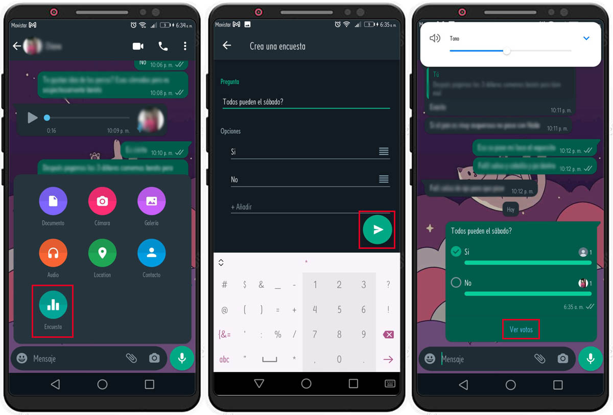 pasos para hacer una encuesta en WhatsApp