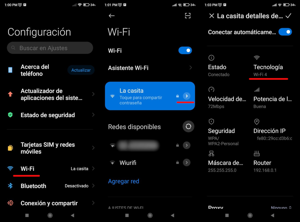 pasos para saber que tipo de WiFi maneja tu movil