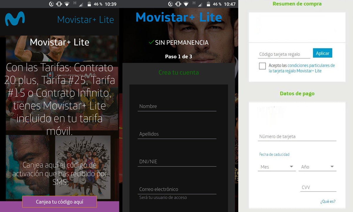 pasos para suscribirse a movistar plus lite gratis