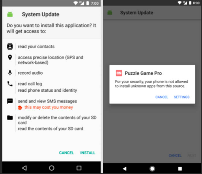 permiso de origenes desconocidos en Android Oreo