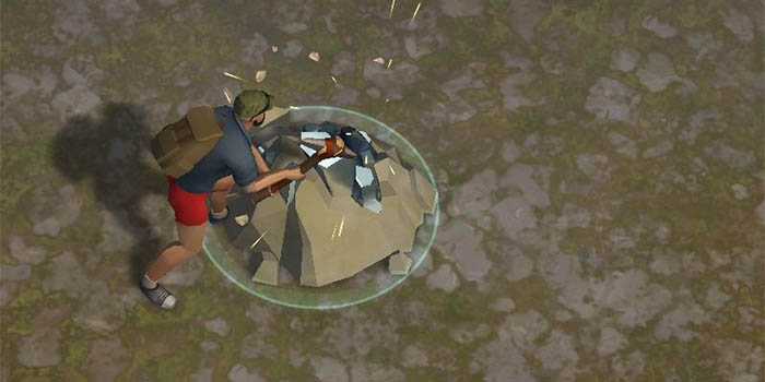 picar para encontrar bauxita