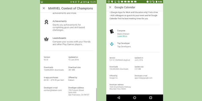 play store tamano actualizaciones
