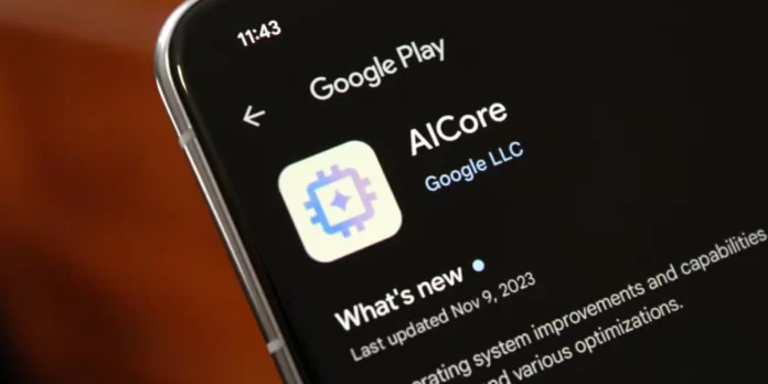 por que google aicore ocupa tanto espacio de almacenamiento