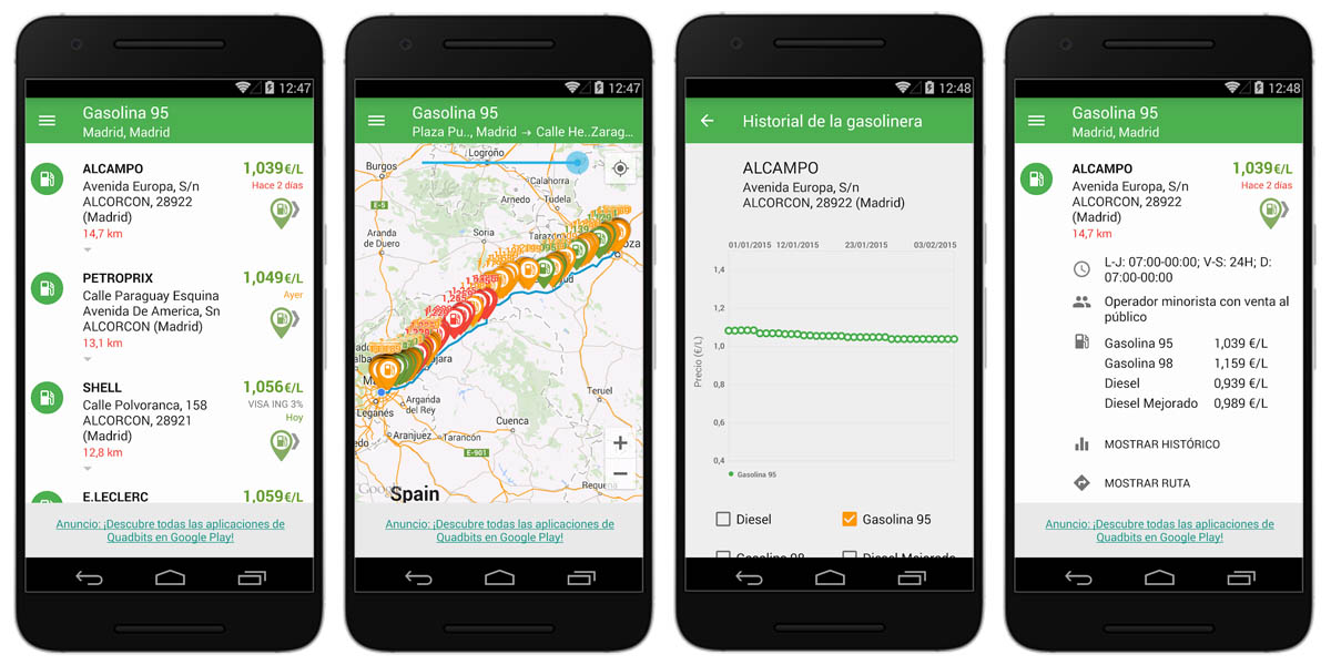 precios gasolina y diesel españa gratis android