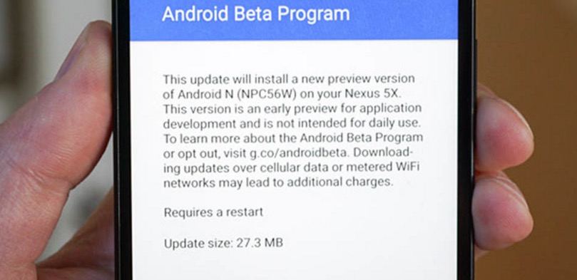 primera actualizacion android n preview