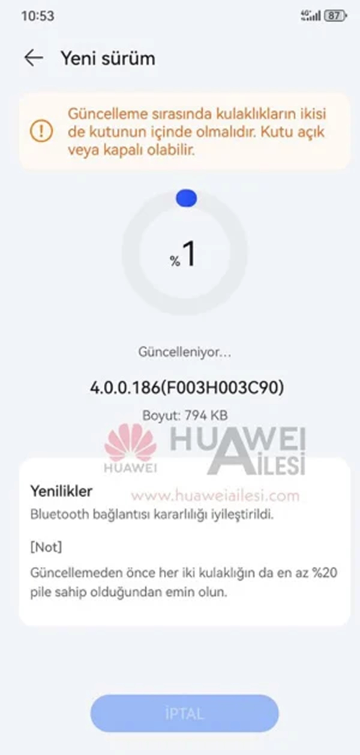 primera actualizacion huawei freeclip