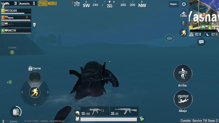 pubg mobile zombies agua