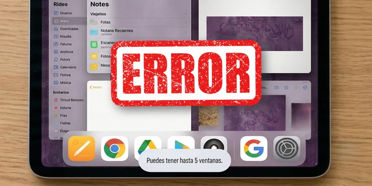Chrome no abre en tablets y muestra el error «Puedes tener hasta 5 ventanas»: solución