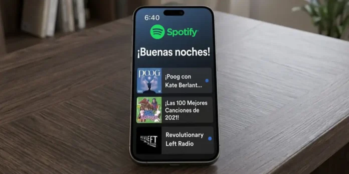 punto azul spotify que significa