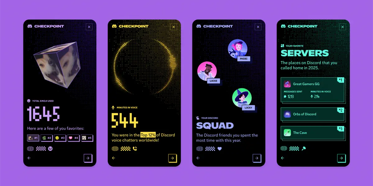que estadisticas muestra discord checkpoint 2025