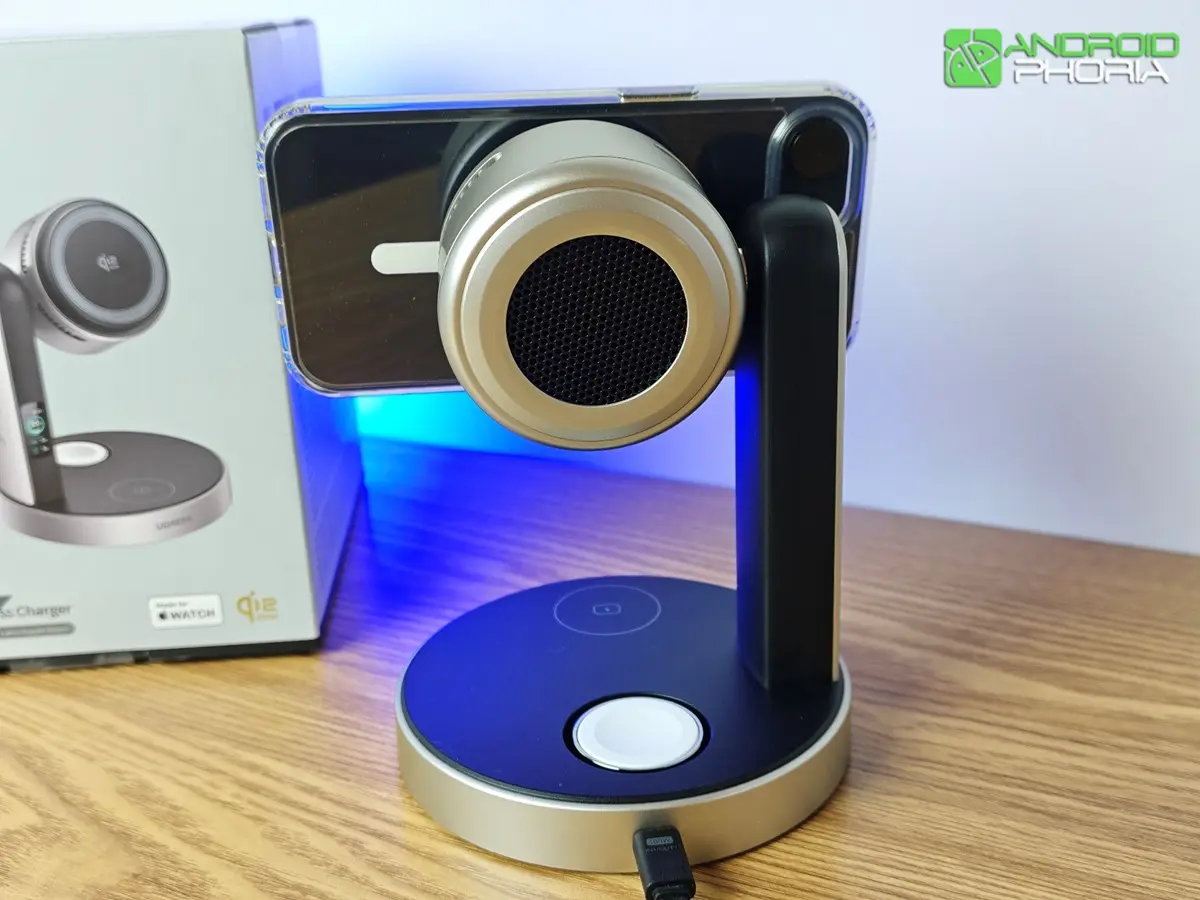 que puede hacer el UGREEN MagFlow Pro 3-in-1 Wireless Charging Stand