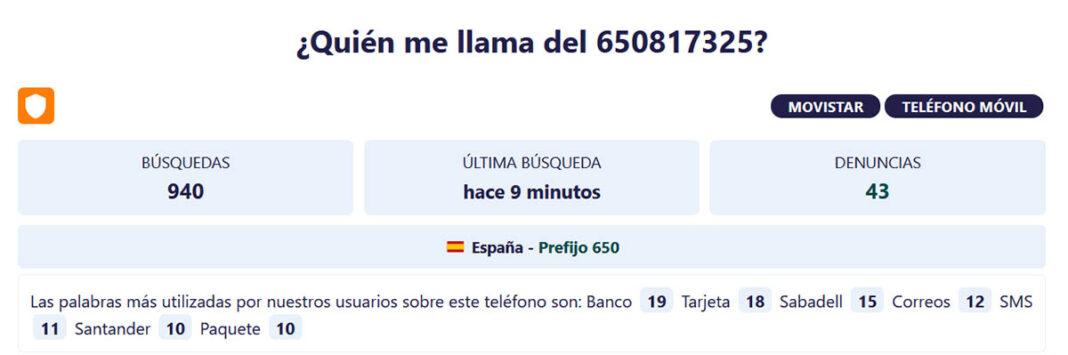 650817325, este número no es de Correos ni del Banco Sabadell