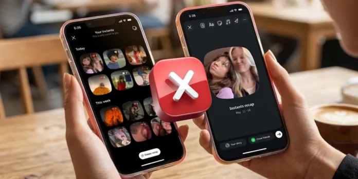 quitar instantaneas (Instant) de Instagram