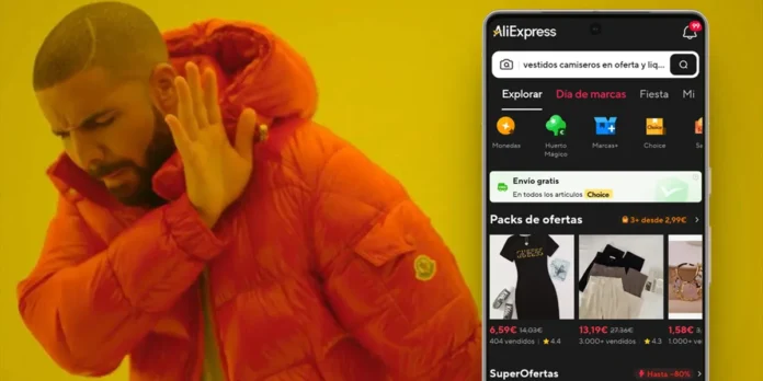 quitar modo oscuro de AliExpress en movil