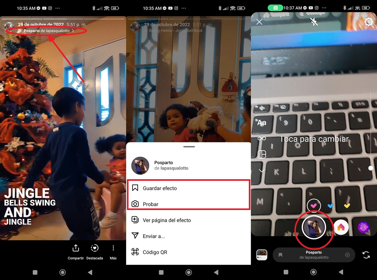 recuperar los filtros de Instagram desde el archivo de historias 2