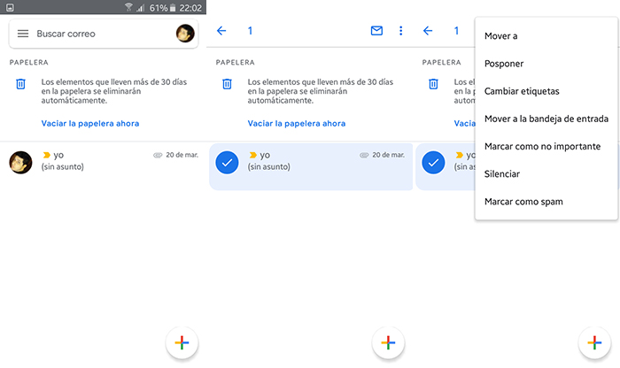 recuperar un correo en Gmail paso 2