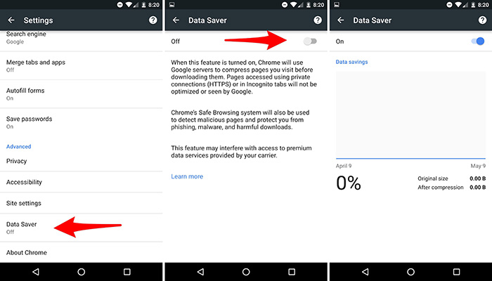 Cómo reducir el uso de datos en Android