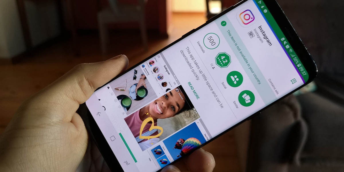 reinstalar instagram play store