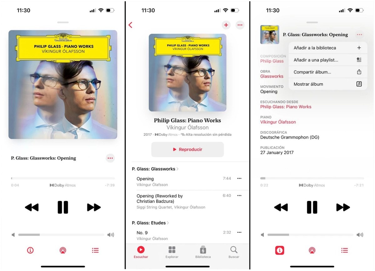 reproductor de Apple Music Classical