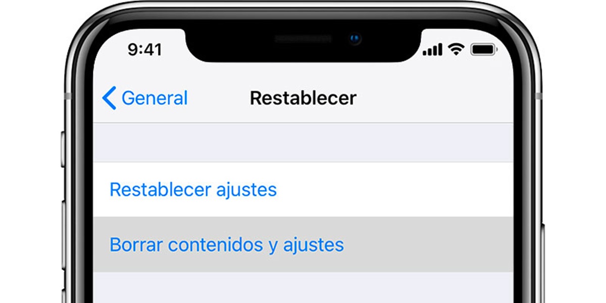 restablecer de fabrica iphone