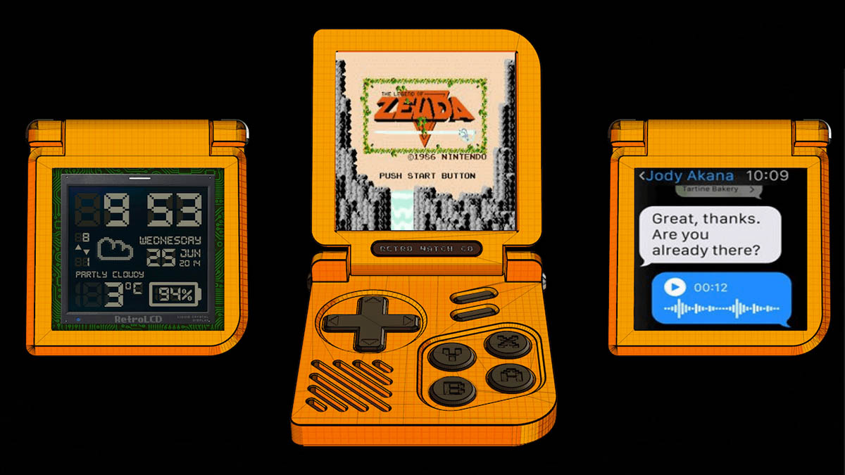 retro gaming watch rendimiento emulacion pantalla diseño