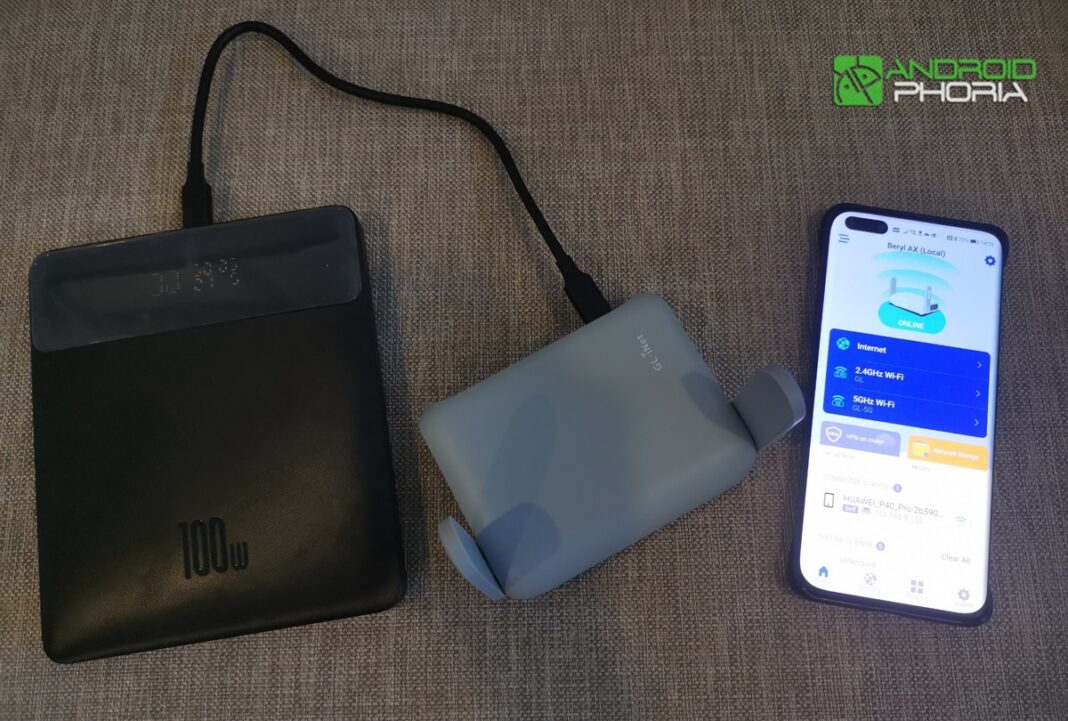 router GL-iNet Beryl AX puede funcionar de forma portatil