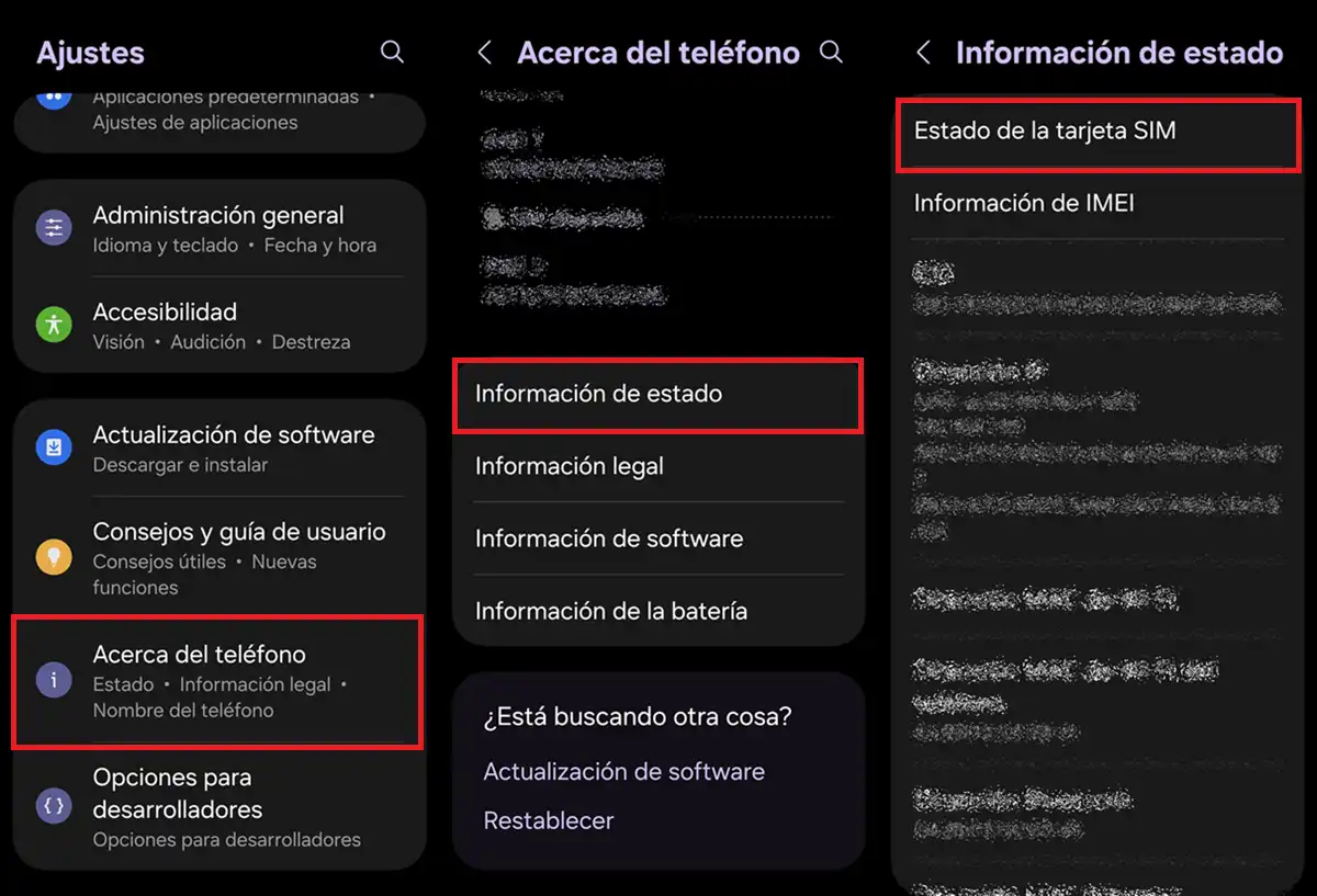 saber numero de telefono de una SIM desde los ajustes