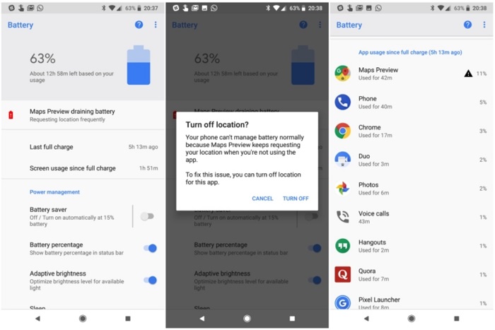 saber que aplicaciones gastan bateria android oreo