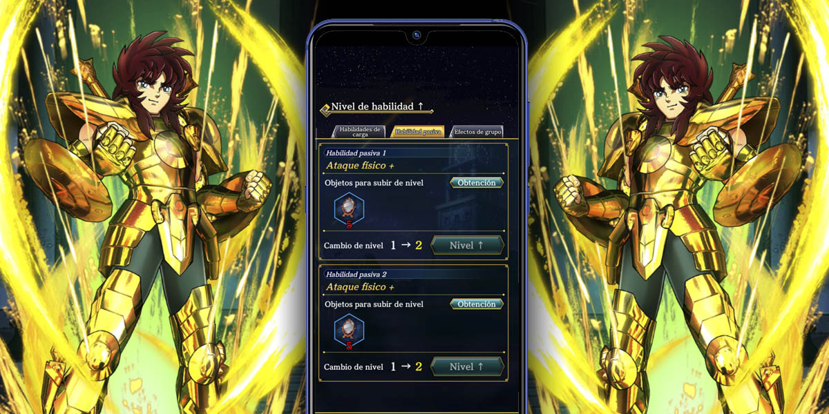 saint seiya shining soldiers mejorar habilidades pasivas