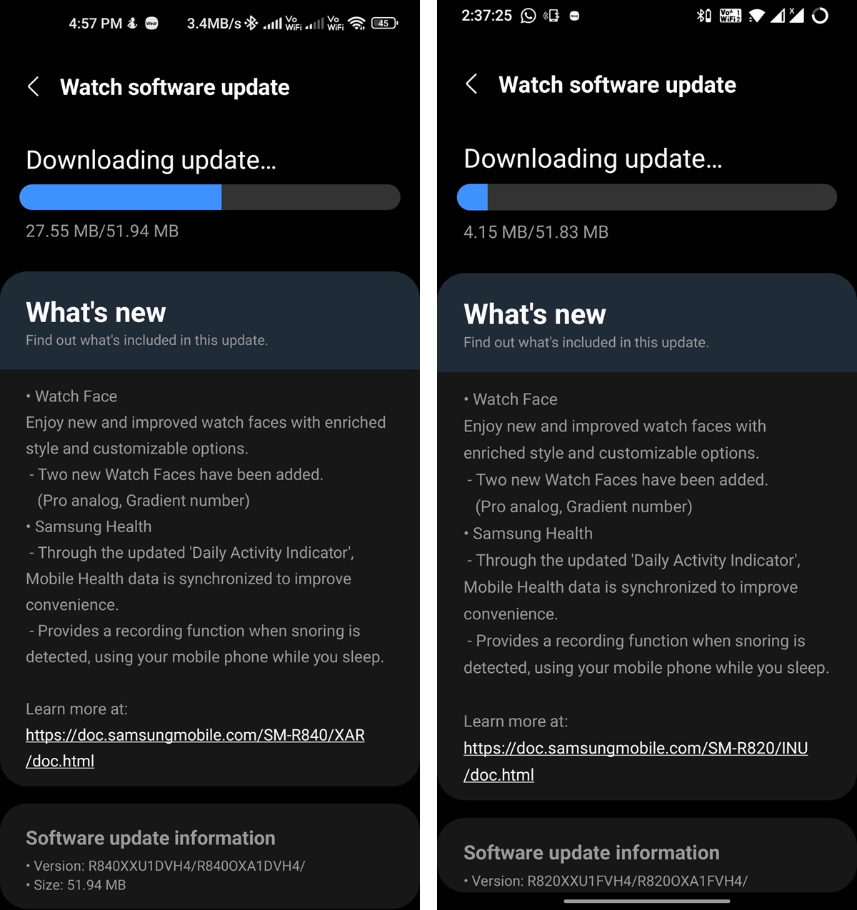 samsung galaxy watch 3 y watch active 2 actualizacion