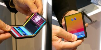 samsung pantalla se dobla hacia adentro y hacia afuera