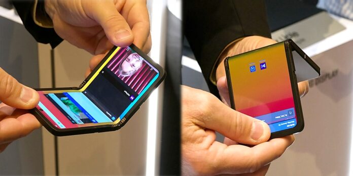 samsung pantalla se dobla hacia adentro y hacia afuera