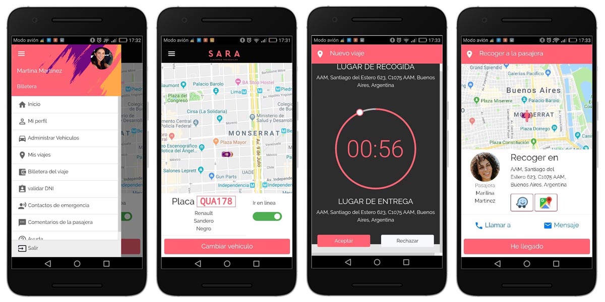 saralt la aplicacion de transporte solo para mujeres