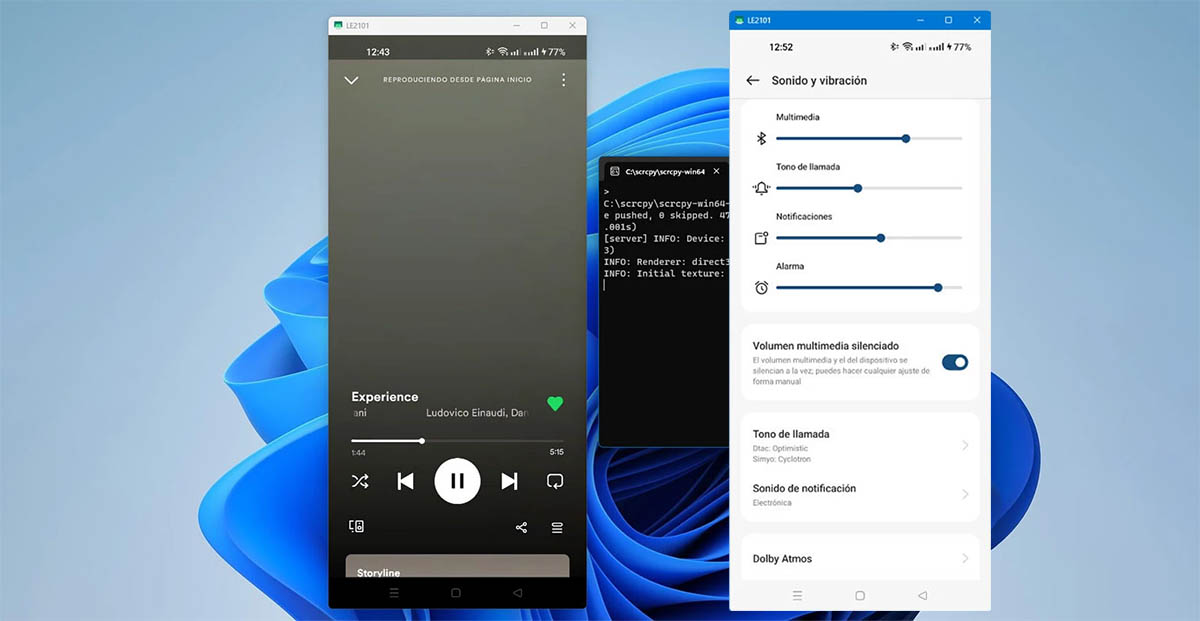 scrcpy 2.0 nuevos controles de sonido