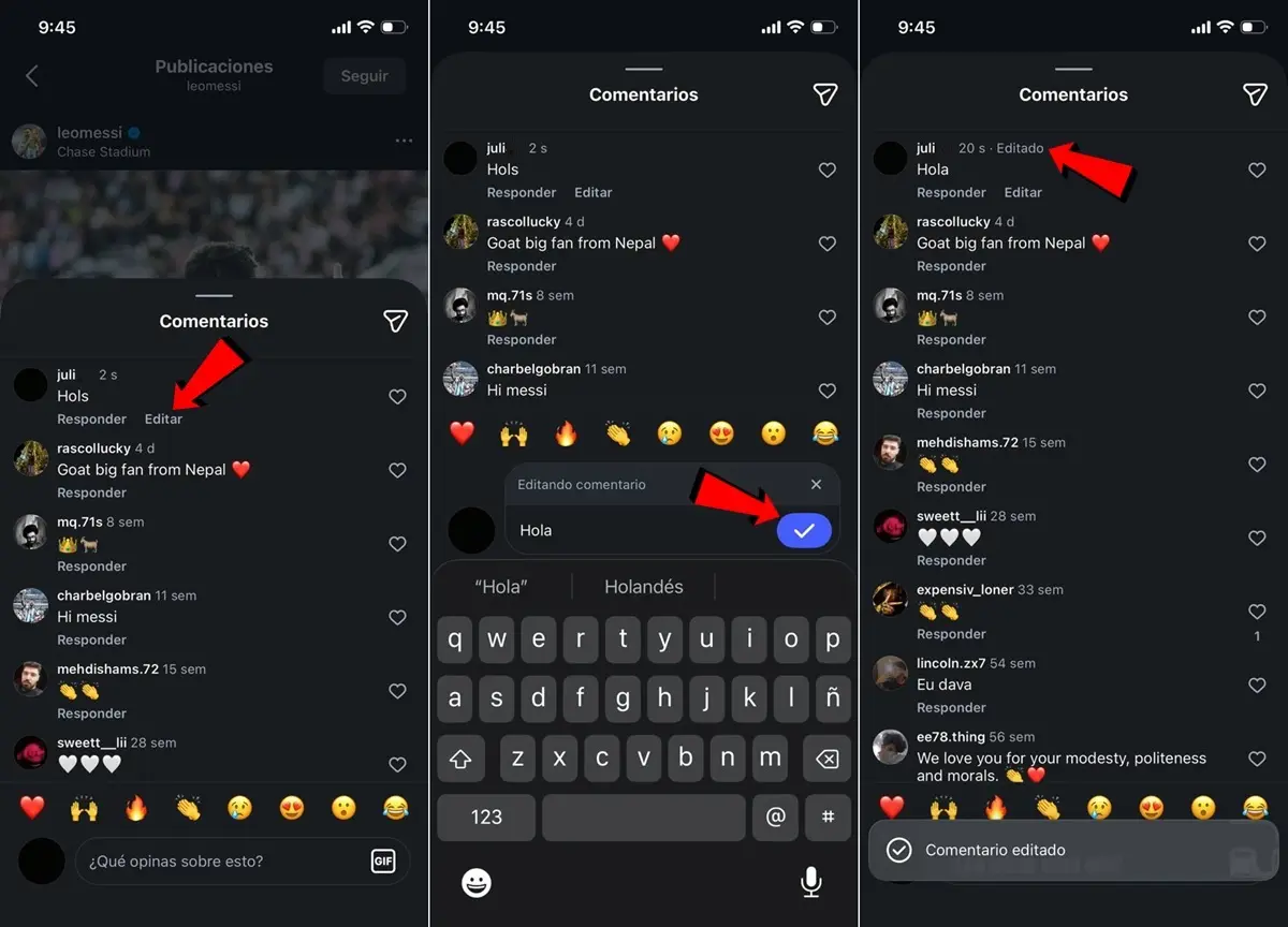 se puede editar un comentario en Instagram despues de publicarlo tutorial