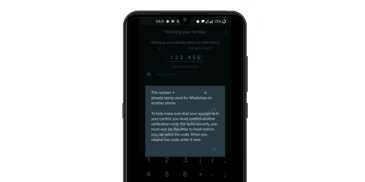 segundo codigo seguridad whatsapp inicio sesion