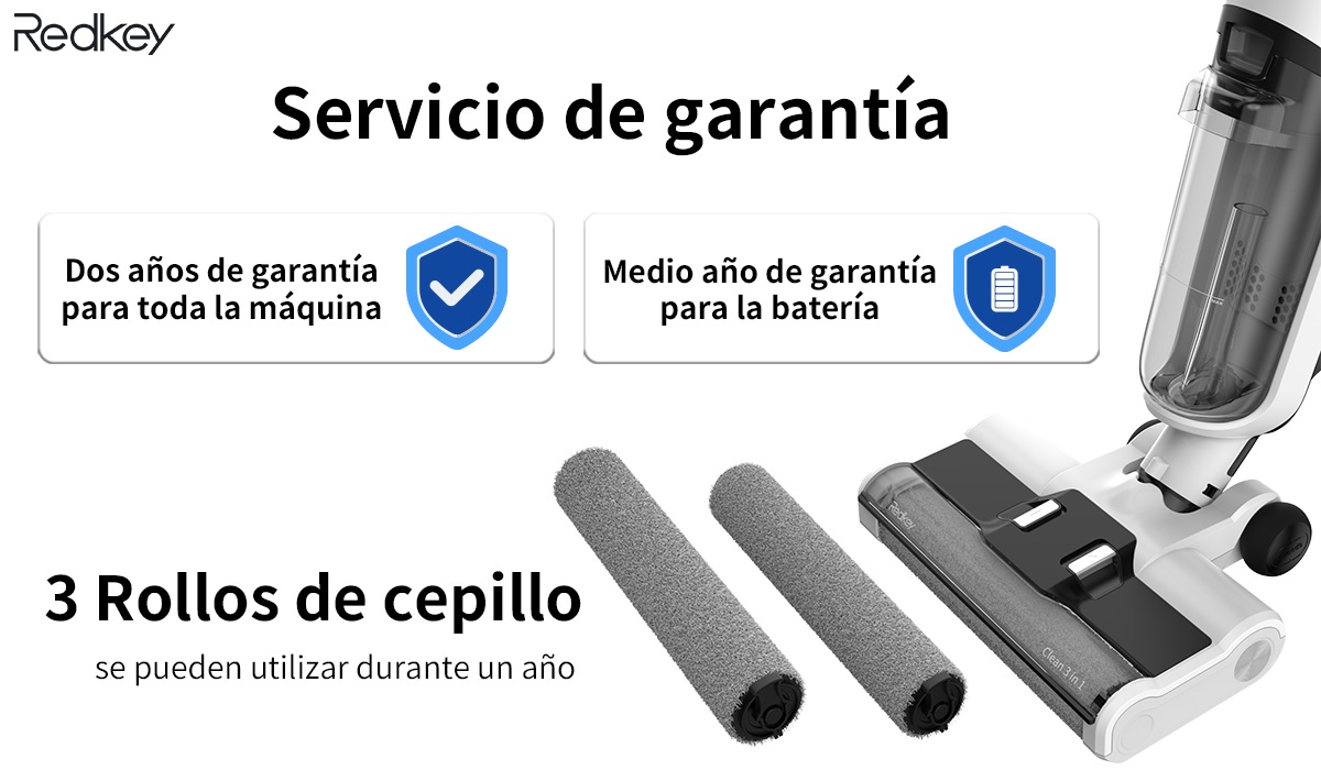 servicio de garantia tres rollos de cepillo redkey w12