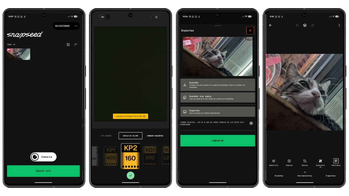 snapseed 4.0 para android e ios camara filtros efectos