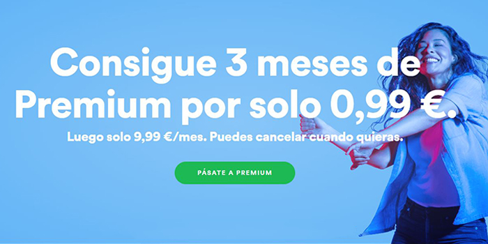 spotify premium 1 euro verano 2018