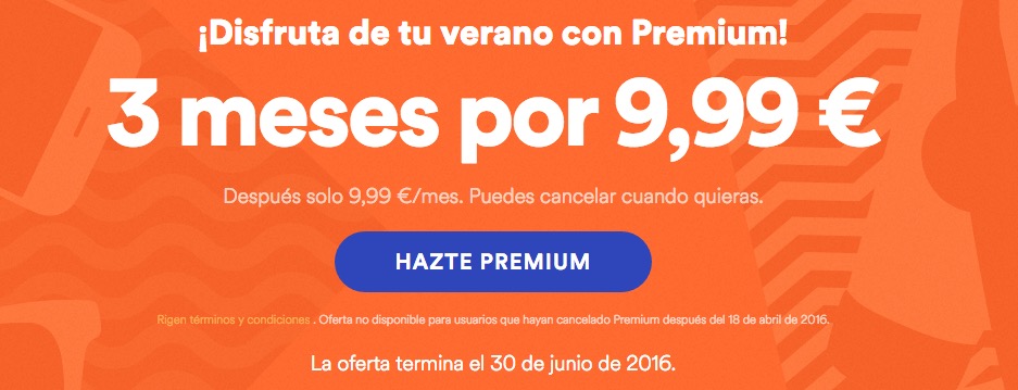 spotify premium oferta 3 por 1