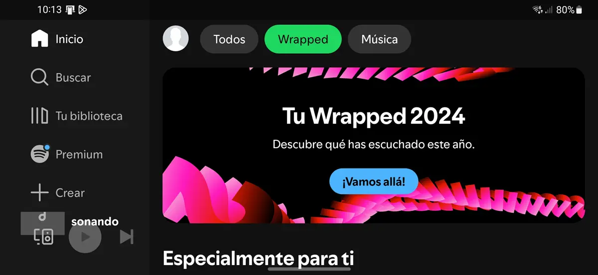 spotify wrapped en tablet