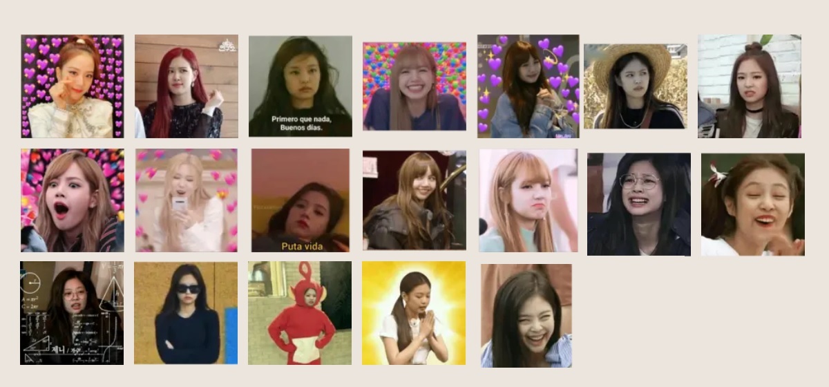 stickers creados por el fandom blackpink